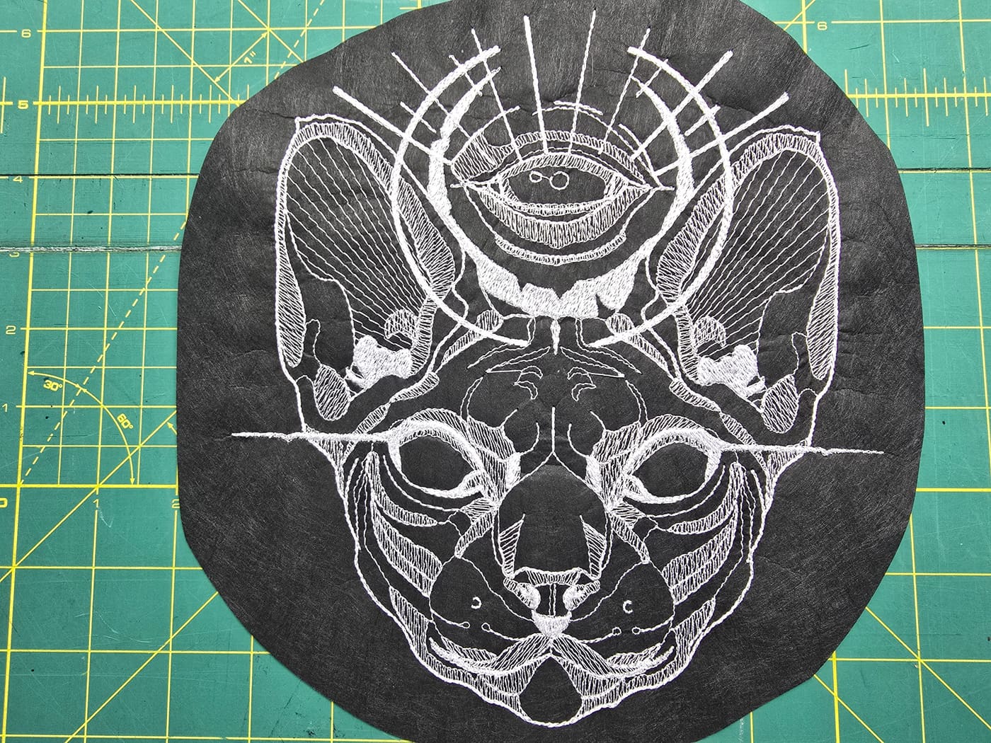 Abstract custom embroidered patch